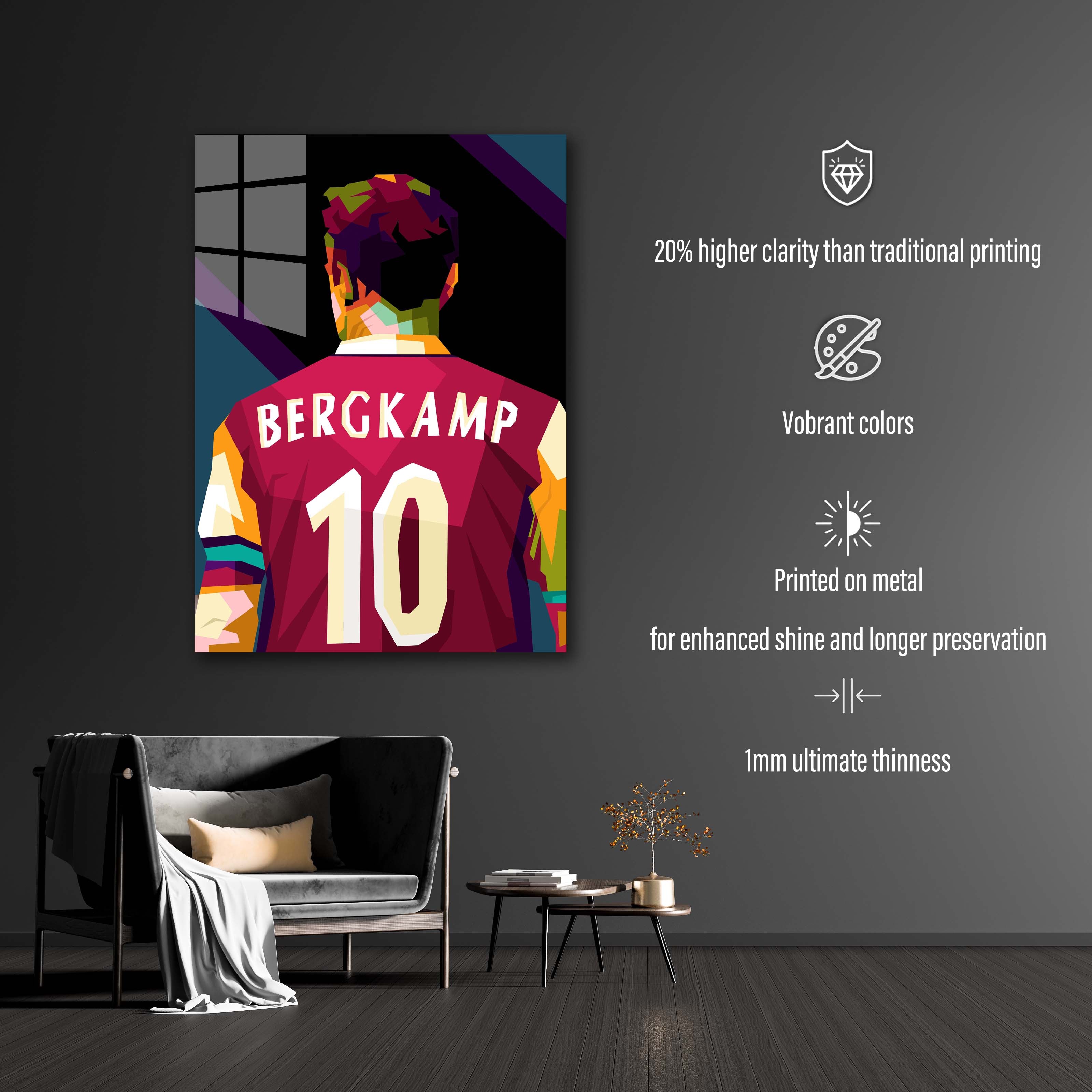 Dennis Bergkamp in legend football wpap pop art-designed by @Amirudin kosong enam