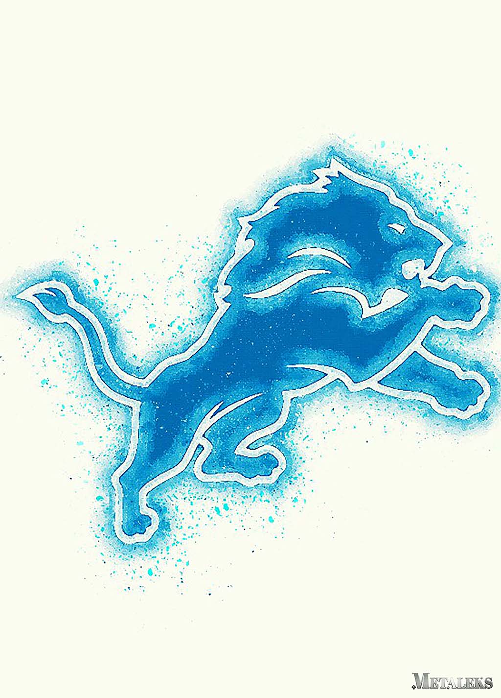 Detroit Lions Watercolor