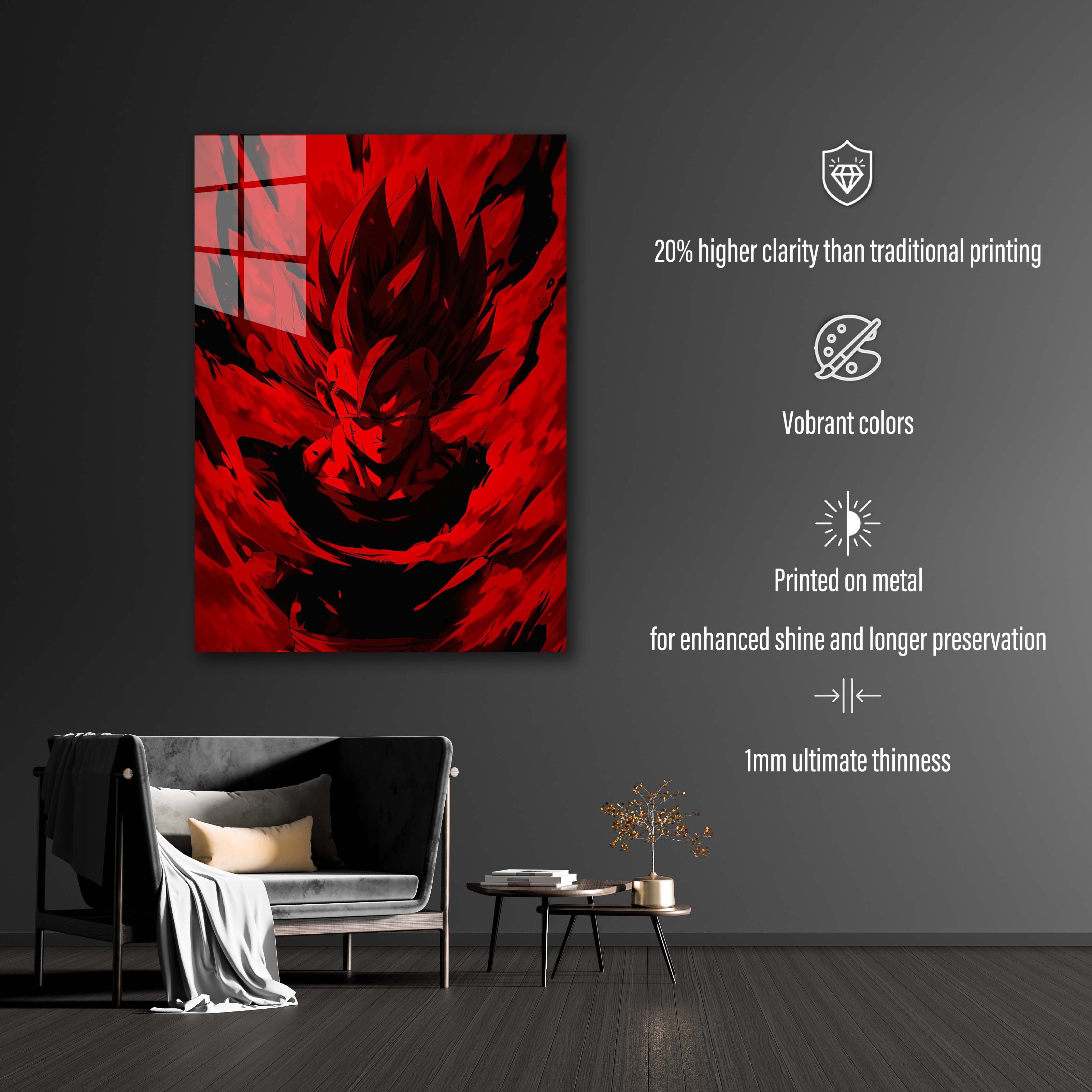 Dragon Ball Poster #vegeta red-designed by @Sawyer