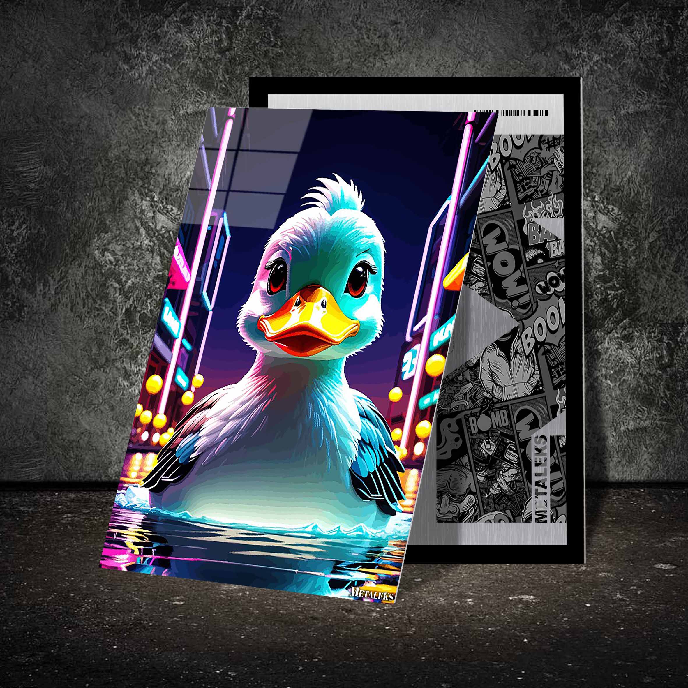 Duck in the air neon-designed by @Sheshh