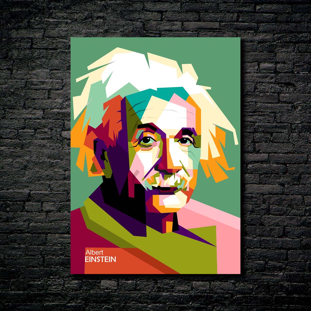 Einstein in wpap pop art trending-designed by @Amirudin kosong enam