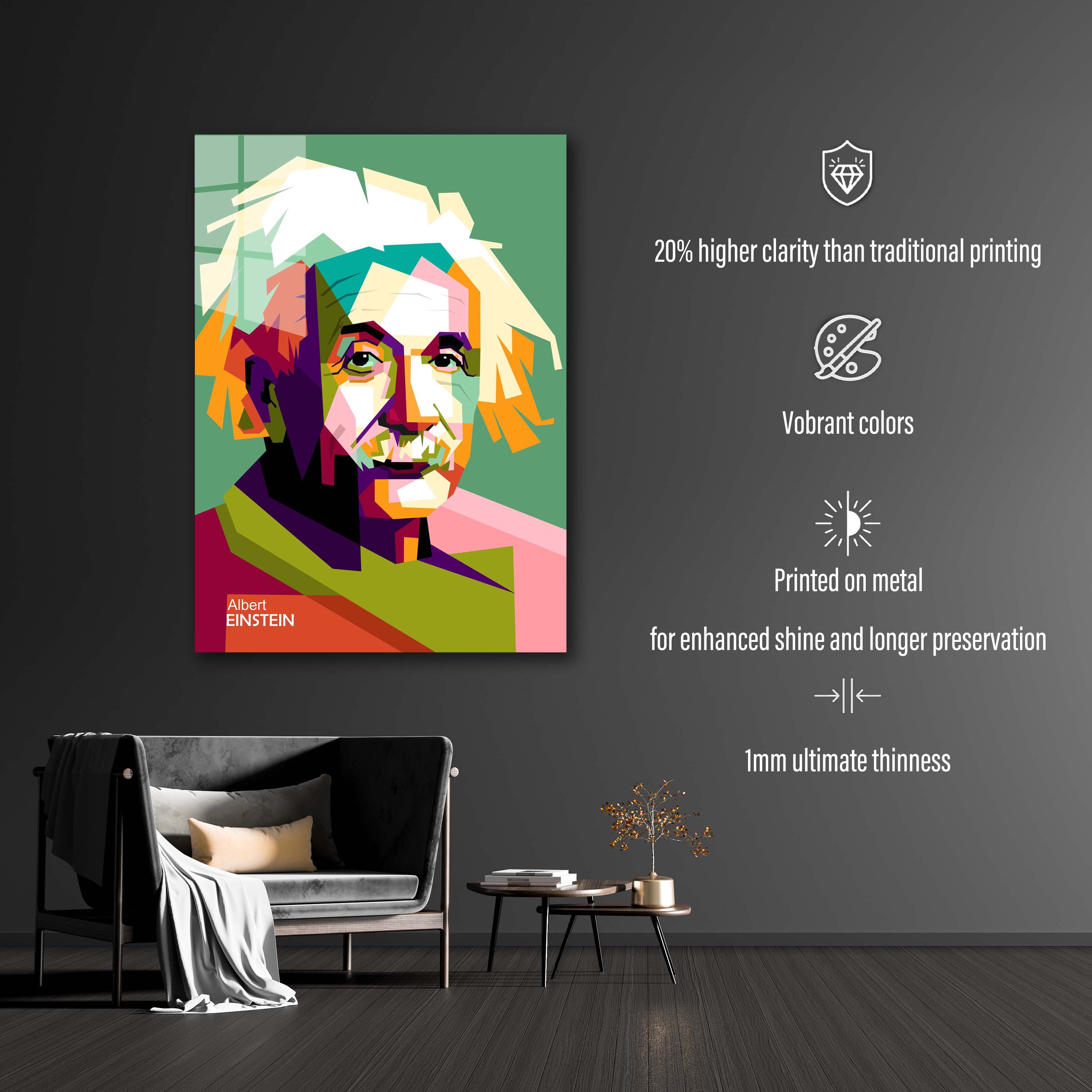 Einstein in wpap pop art trending-designed by @Amirudin kosong enam