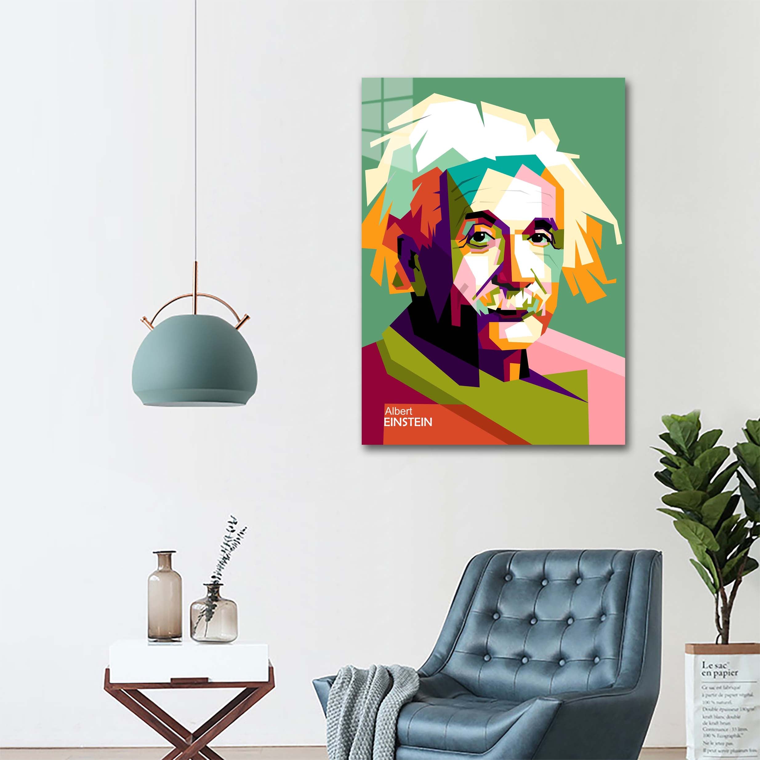 Einstein in wpap pop art trending-designed by @Amirudin kosong enam
