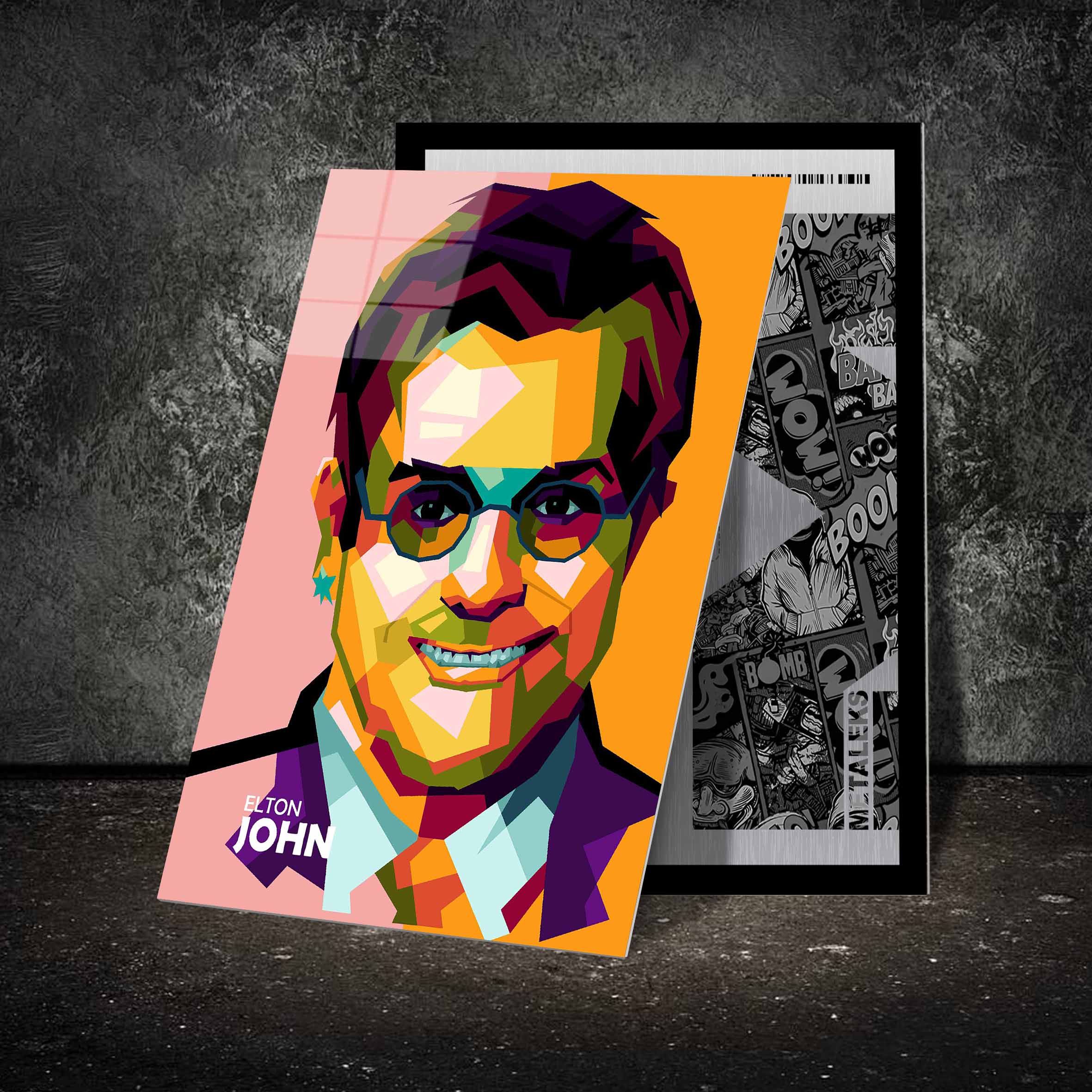 Elton John in fantastic pop art-designed by @Amirudin kosong enam