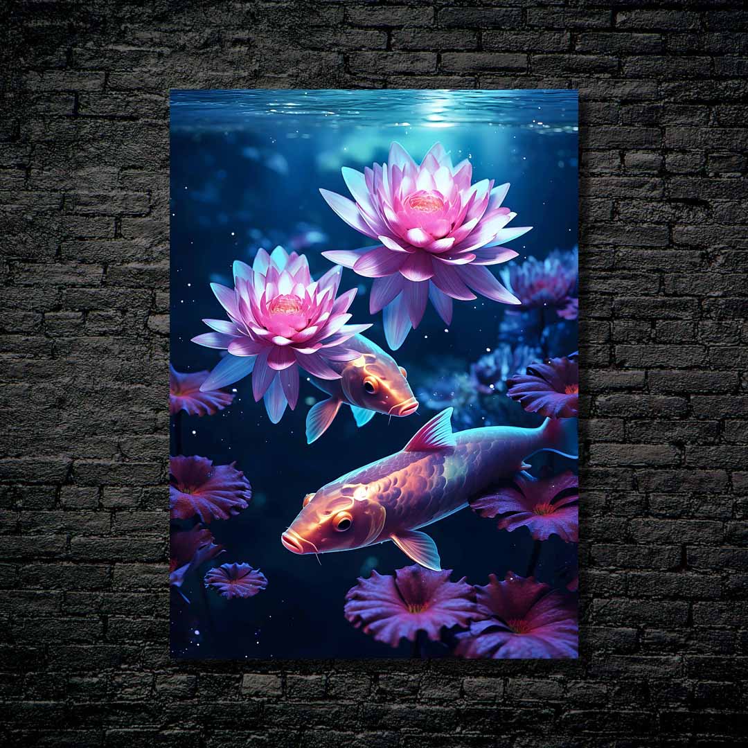 Enchanted Koi Pond Lotus Flower | Zen-designed by @VisionaryJem