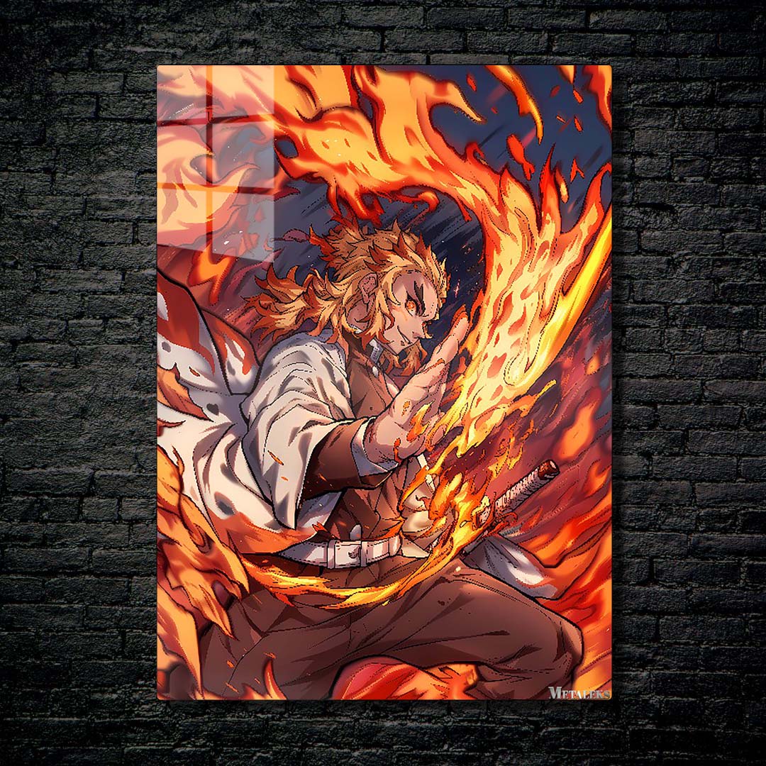 Fire Kyojuro rengoku from demon slayer-Artwork by @Vid_M@tion