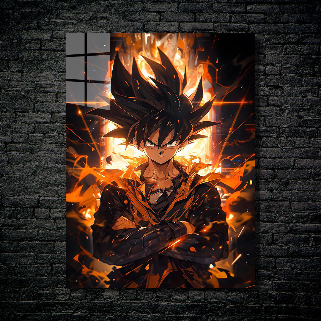 Flame Goku-Artwork por @Kaw[ai]i!