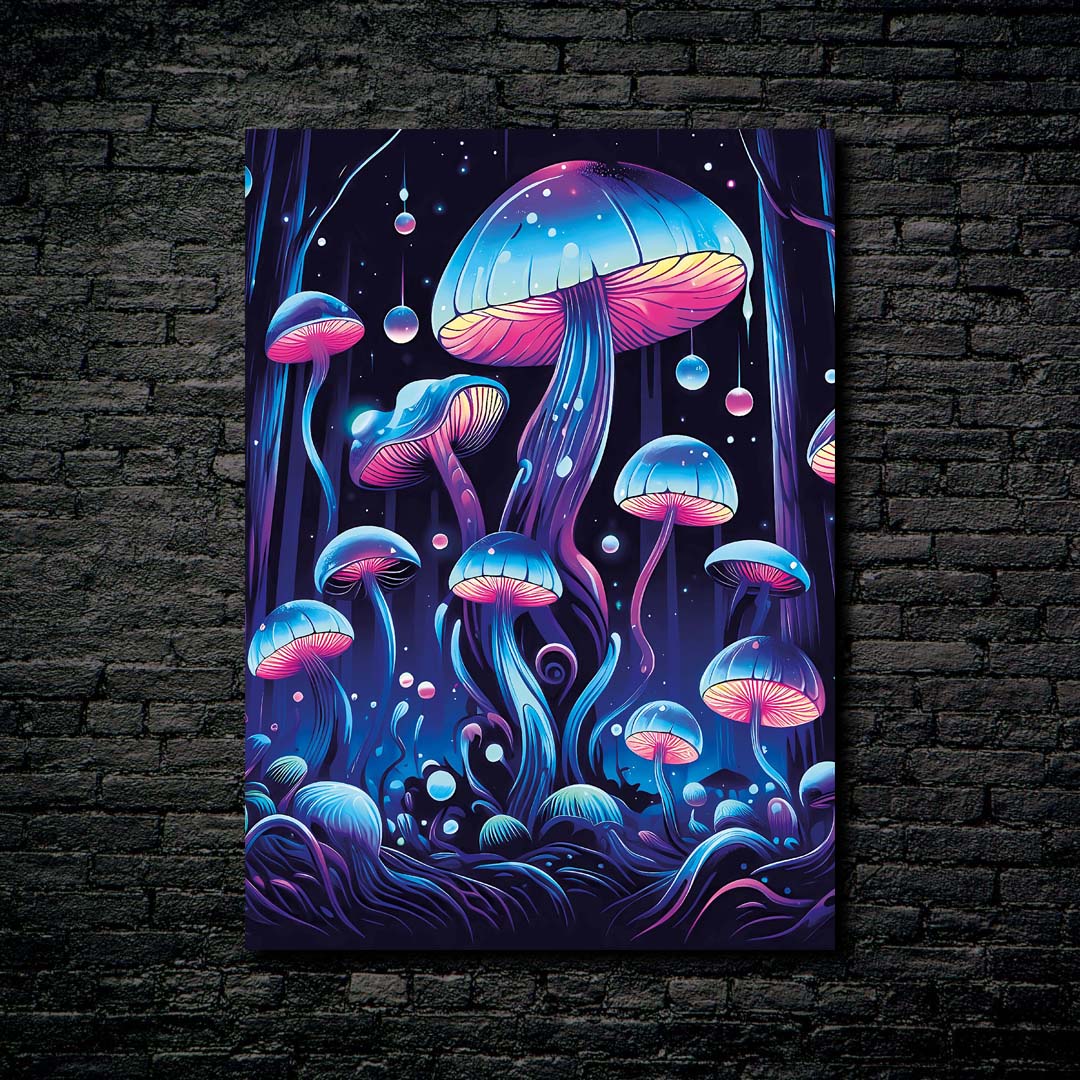 Fluo Mushrooms Magic-designed by @Krizeggers