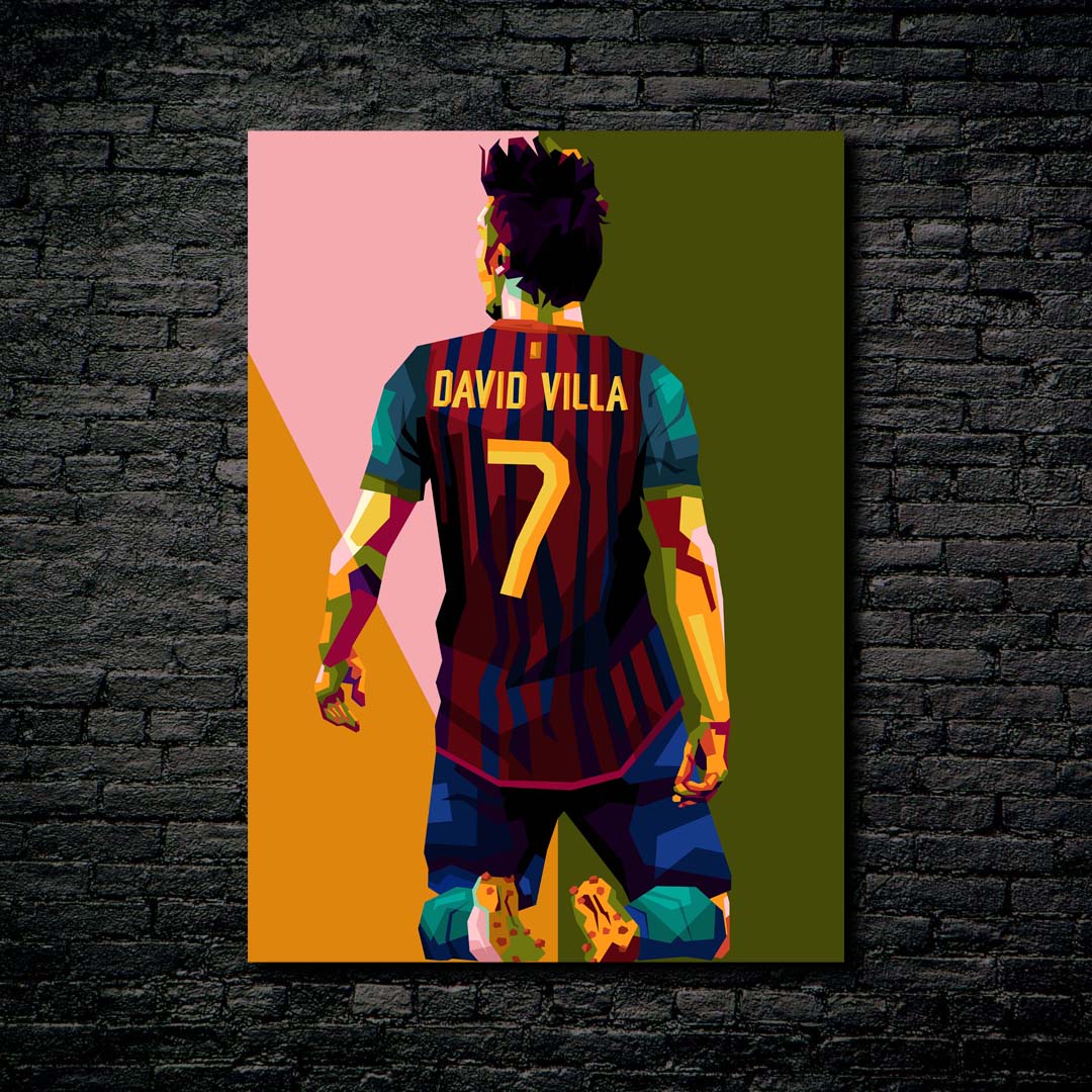 Football Legend David Villa in wpap pop art-designed by @Amirudin kosong enam