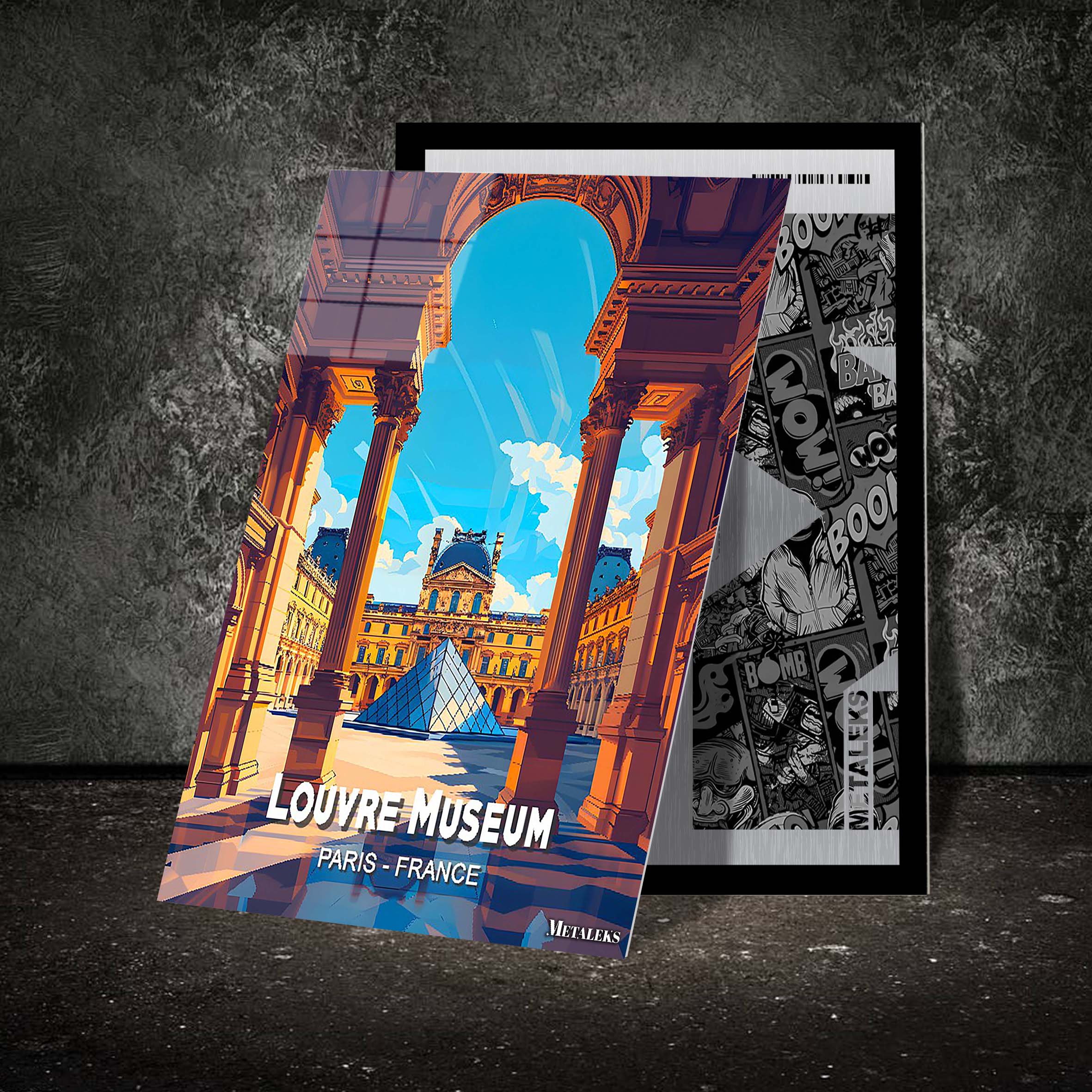 France - Louvre museum 2-designed by @Travel Poster AI