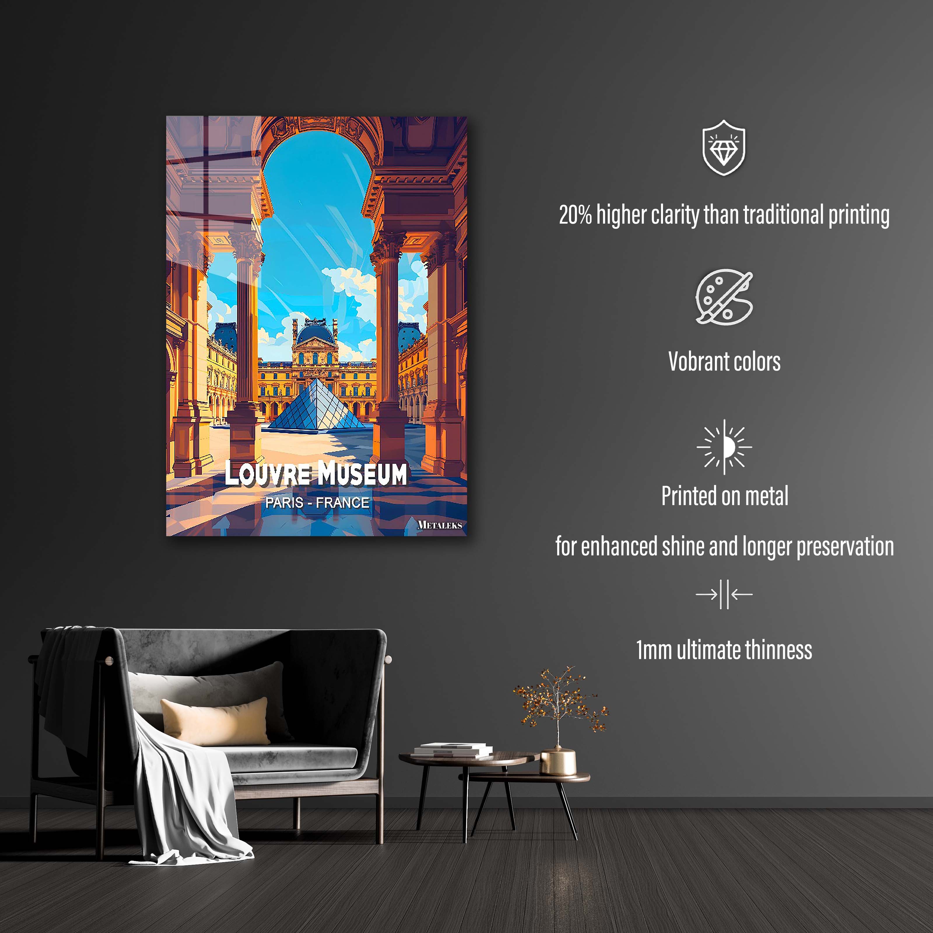 France - Louvre museum 2-designed by @Travel Poster AI