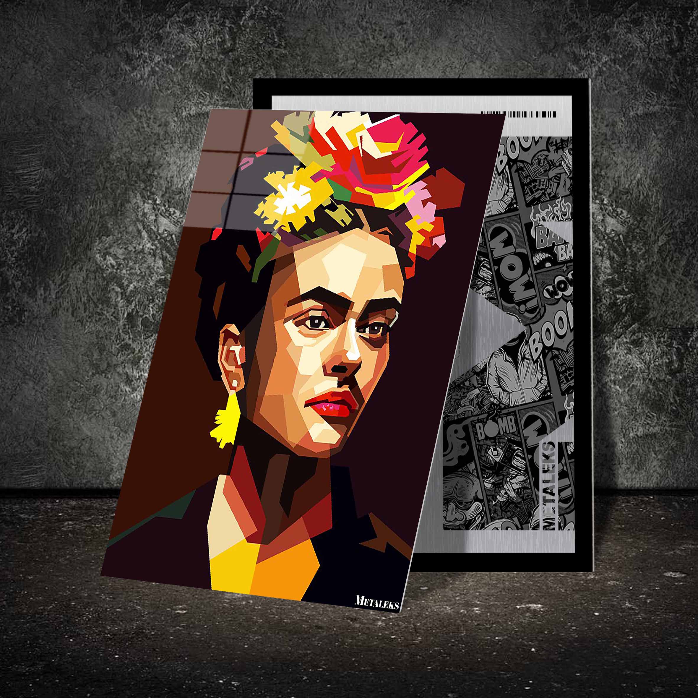 Frida Kahlo Artist Painting Retro Style-designed by @jajansawutii