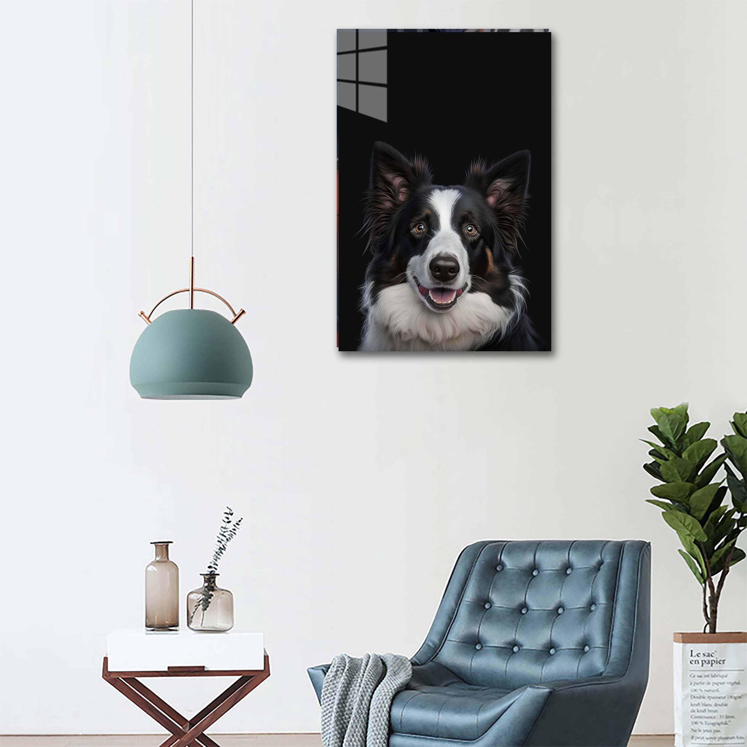 Funny border collie dog-Artwork by @VICKY