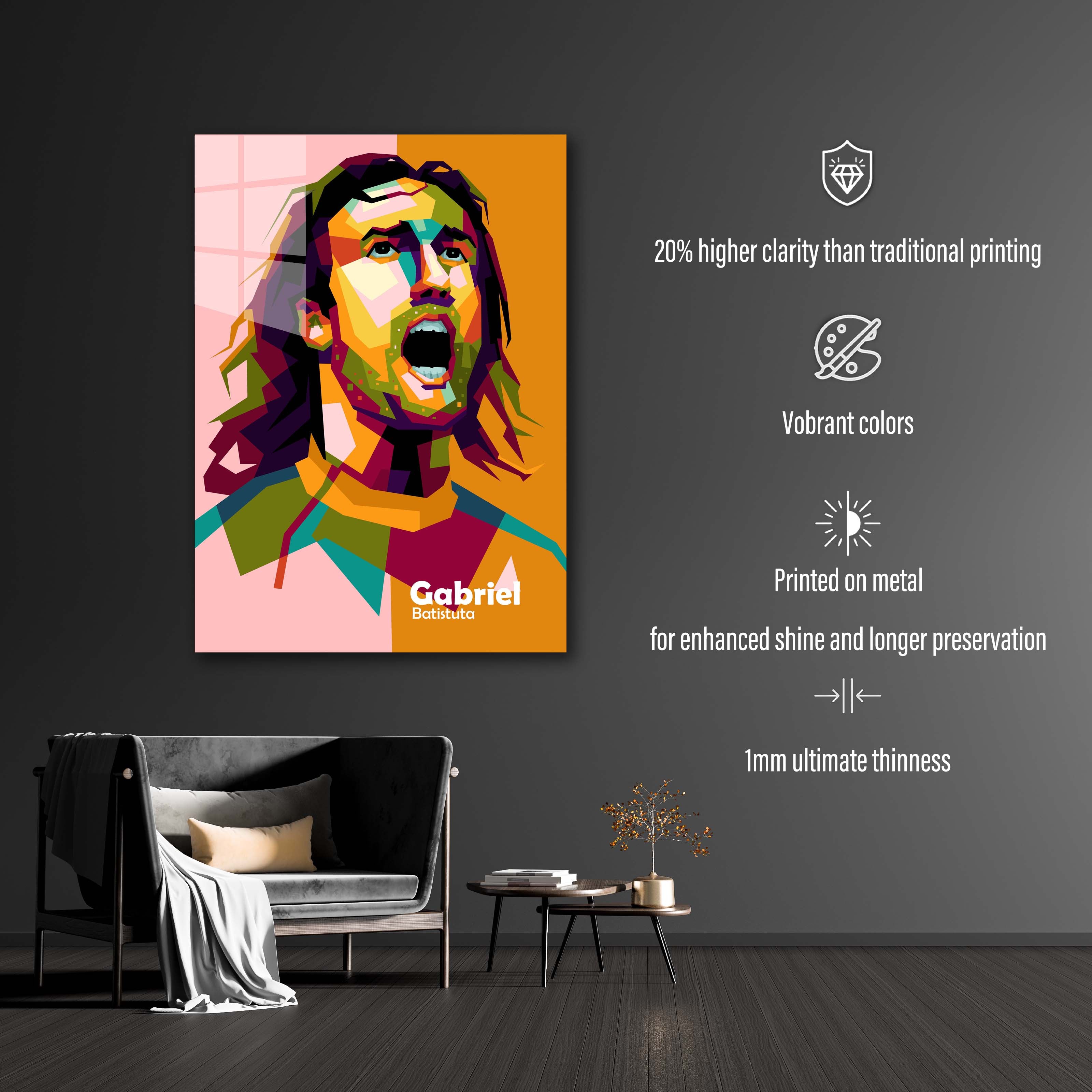 Gabriel Batistuta in fantastic pop art-designed by @Amirudin kosong enam