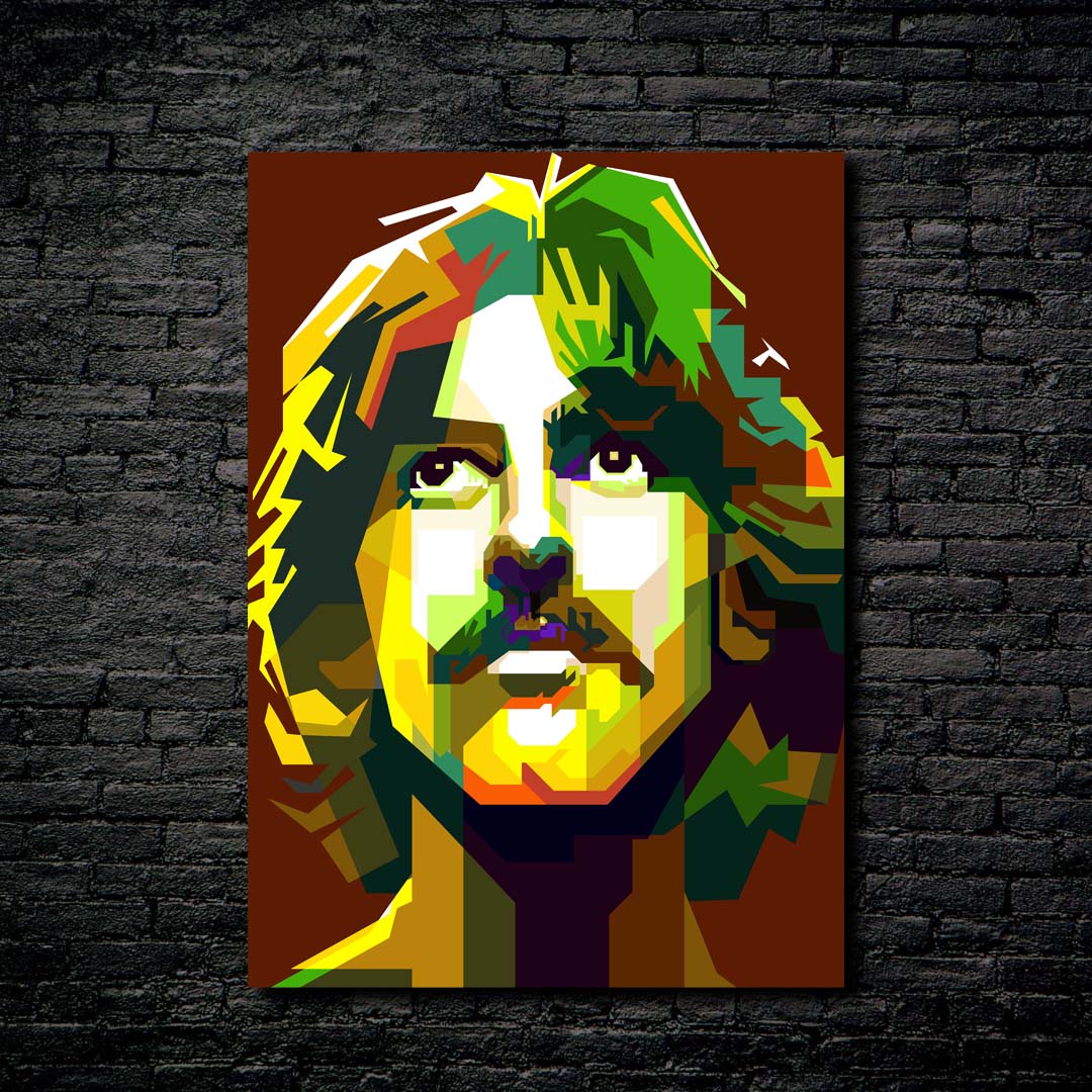 George Harrison The Beatles Pop Art WPAP-designed by @jajansawutii