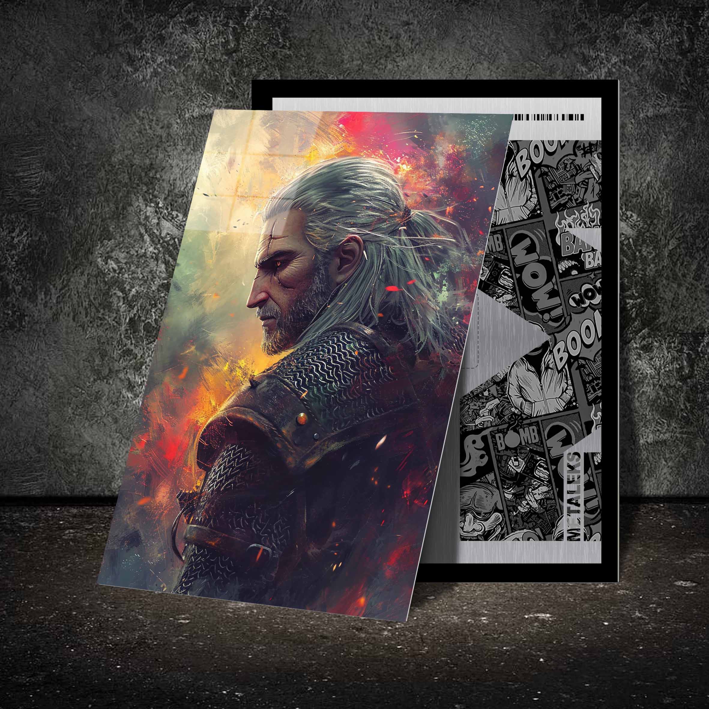 Geralt of Rivia X The Witcher-Artwork by @Pixalaxy