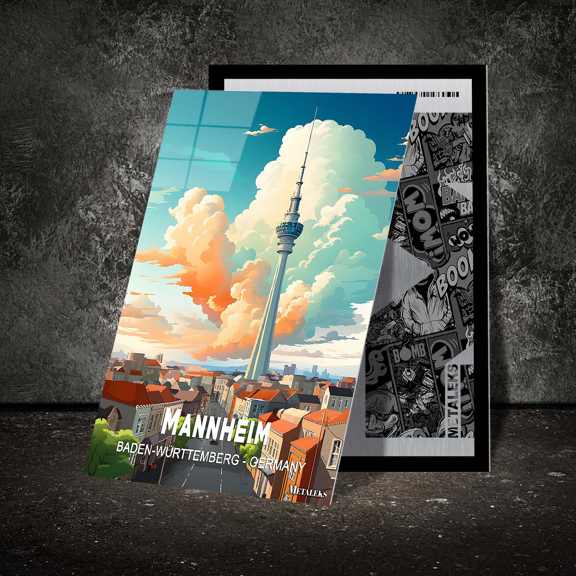 Germany - Mannheim-designed by @Travel Poster AI