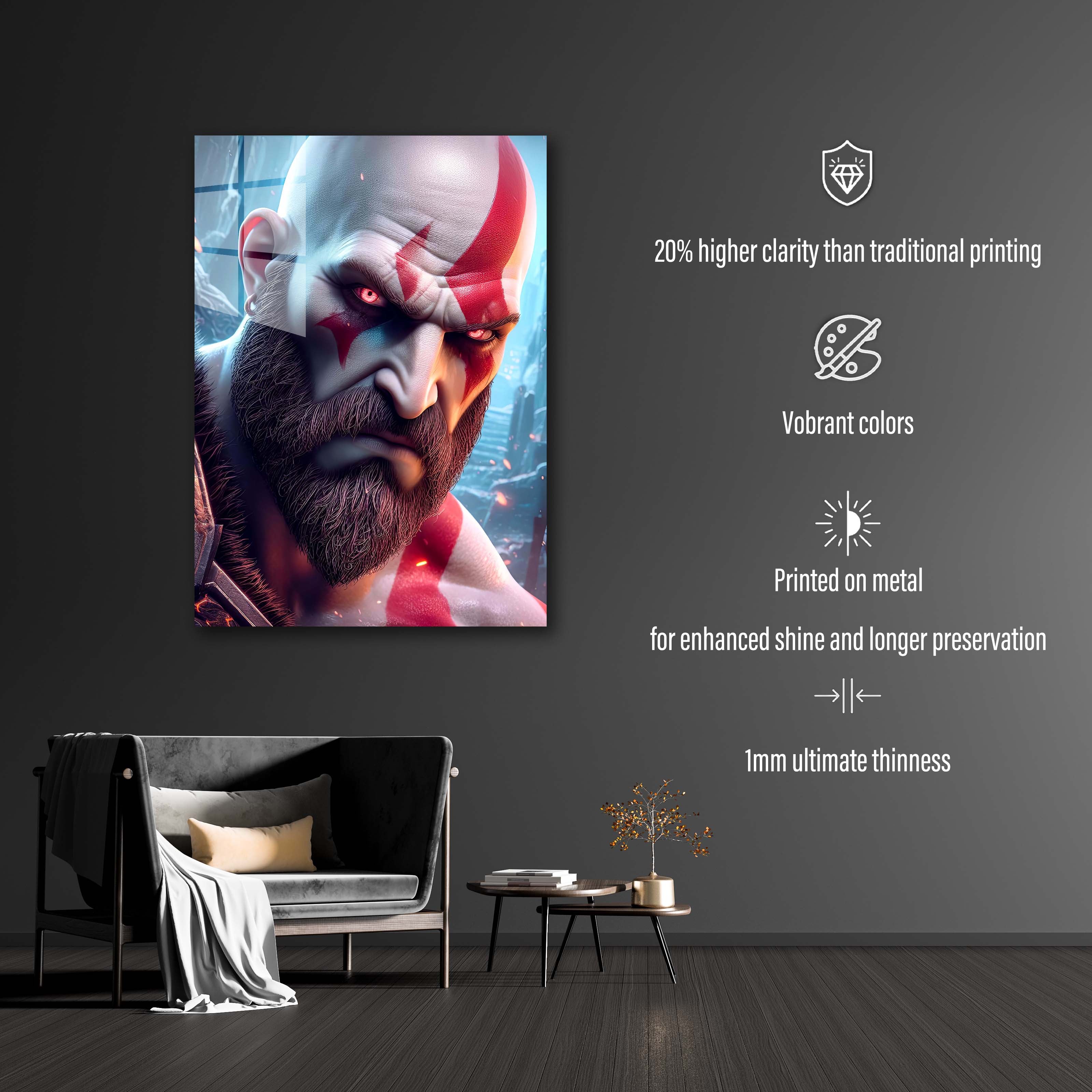 God Of War - Kratos-designed by @starart_ia