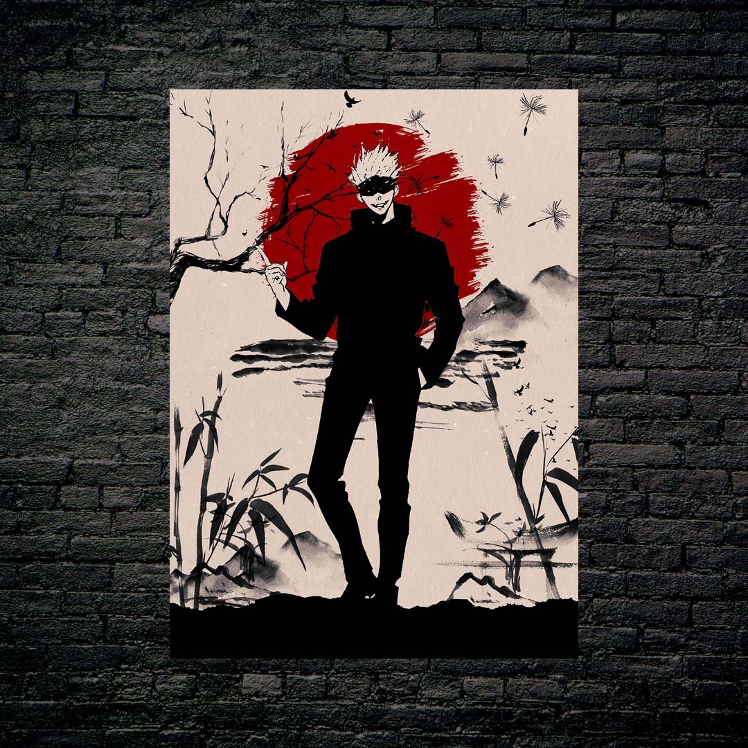 Gojo Satoru Jujutsu Kaisen Japanese Art-designed by @DynCreative