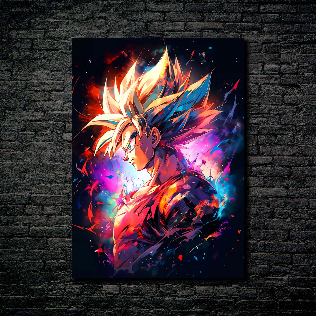 Goku Colorful Portrait-designed by @Freiart_mjr