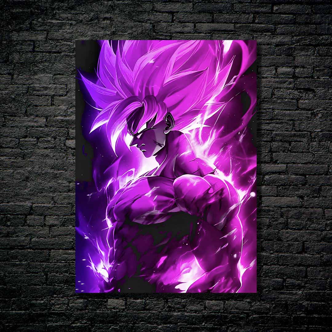 Goku Dragon Ball Super Saiyan - Purple -designed by @DarkJay AI