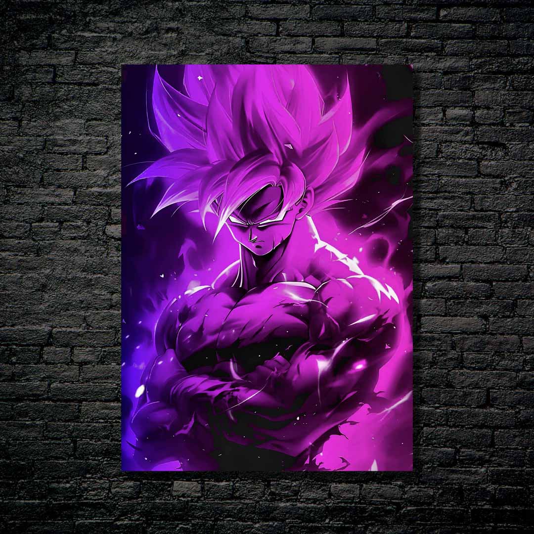 Goku Dragon Ball Super Saiyan - Purple 2-designed by @DarkJay AI
