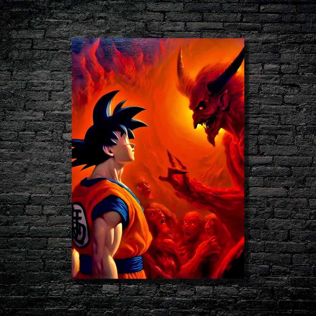 Goku Dragon Ball VS Satan-designed by @DarkJay AI