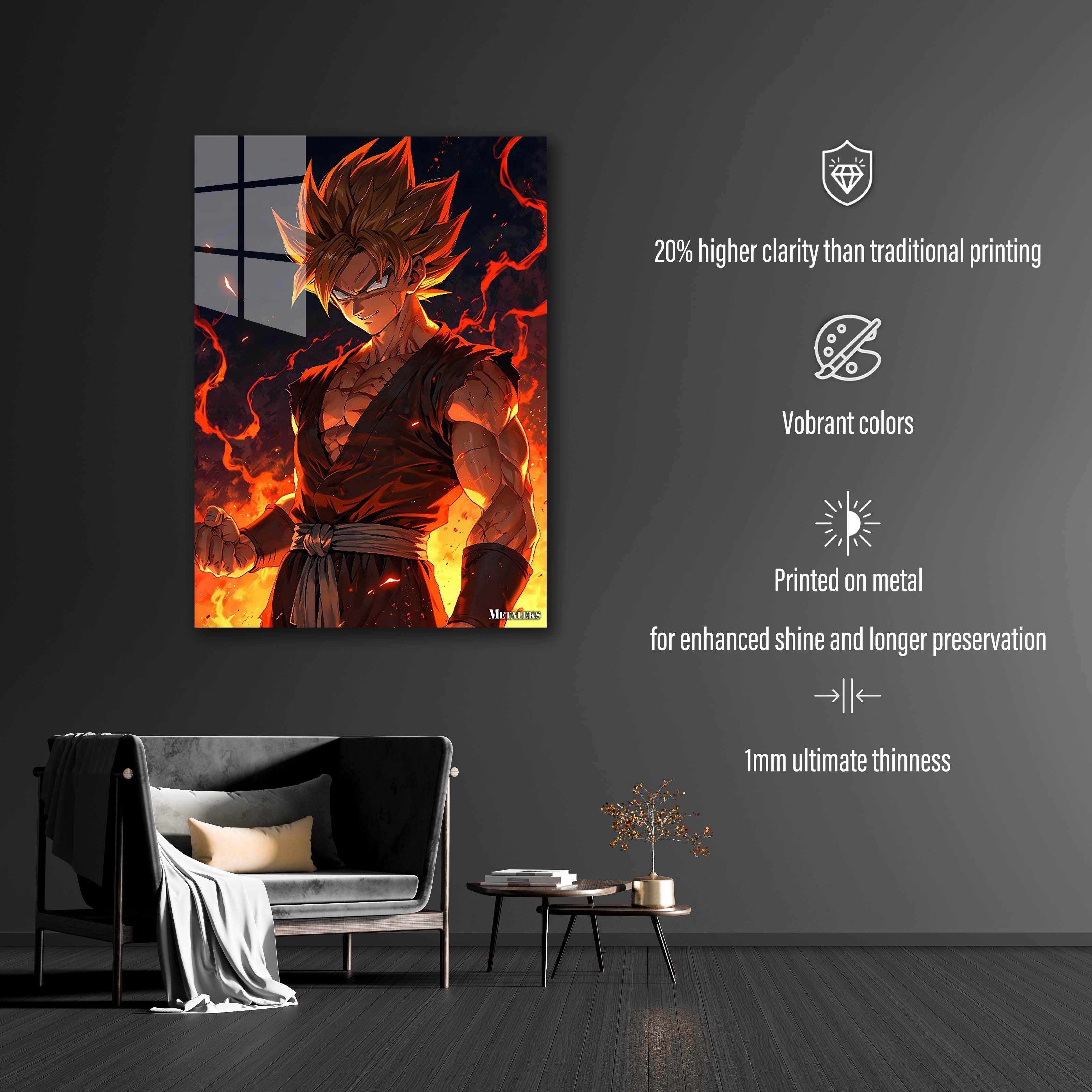 Goku On Fire-designed by @owl design
