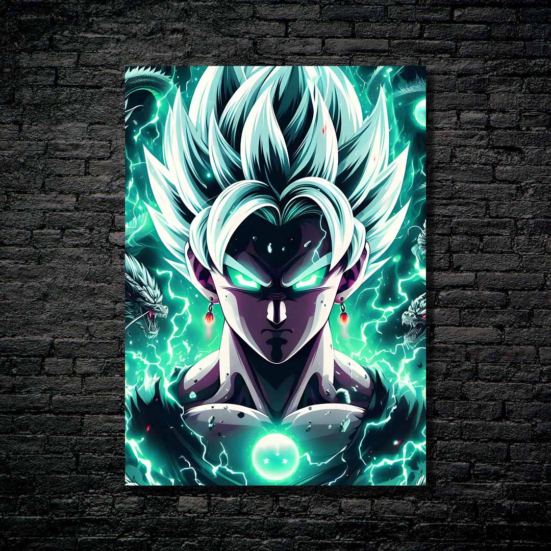 Goku Super Saiyan  Green Electric-designed by @Genio Art