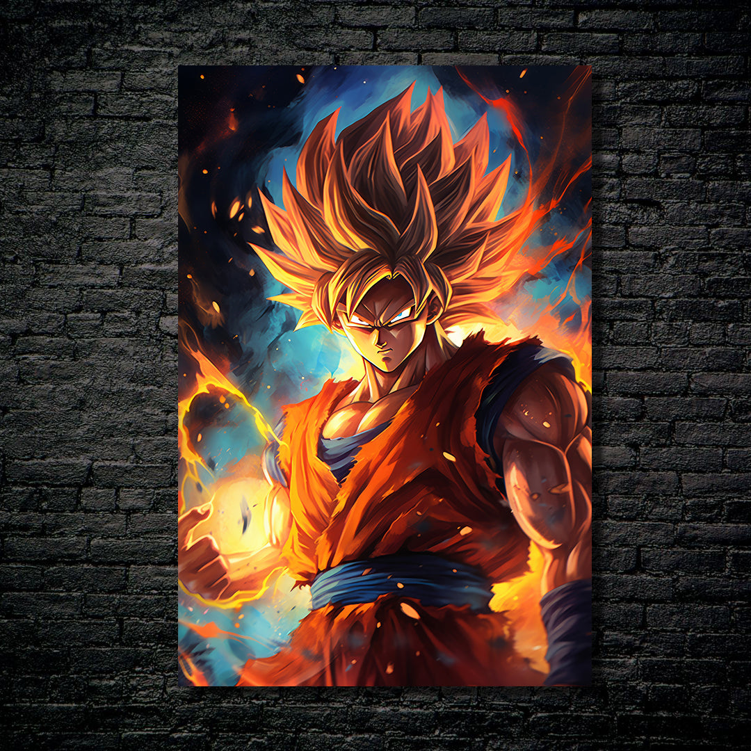 Goku's Heroic Adventure-Artwork por @David Arts