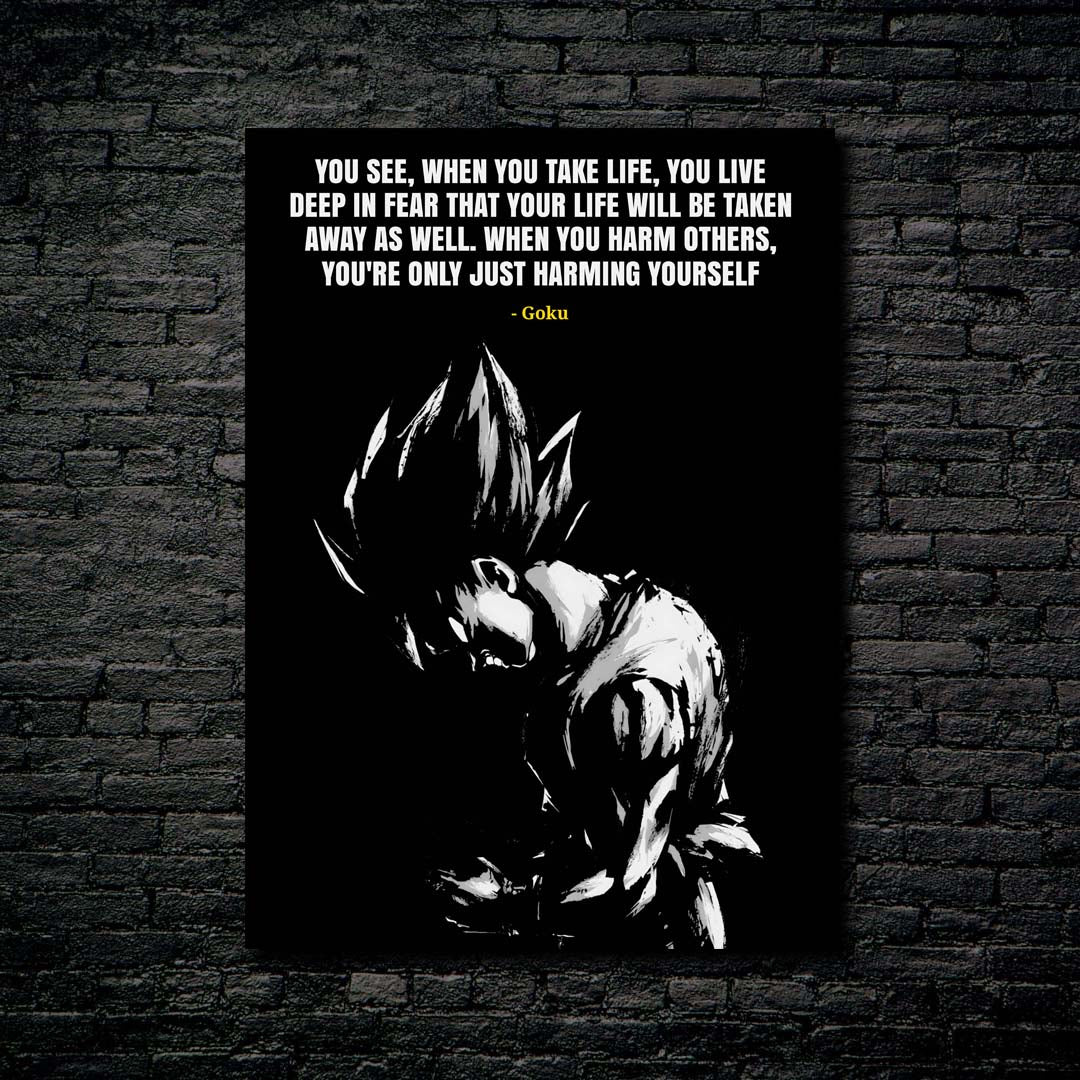 Goku quotes -designed by @Dayo Art