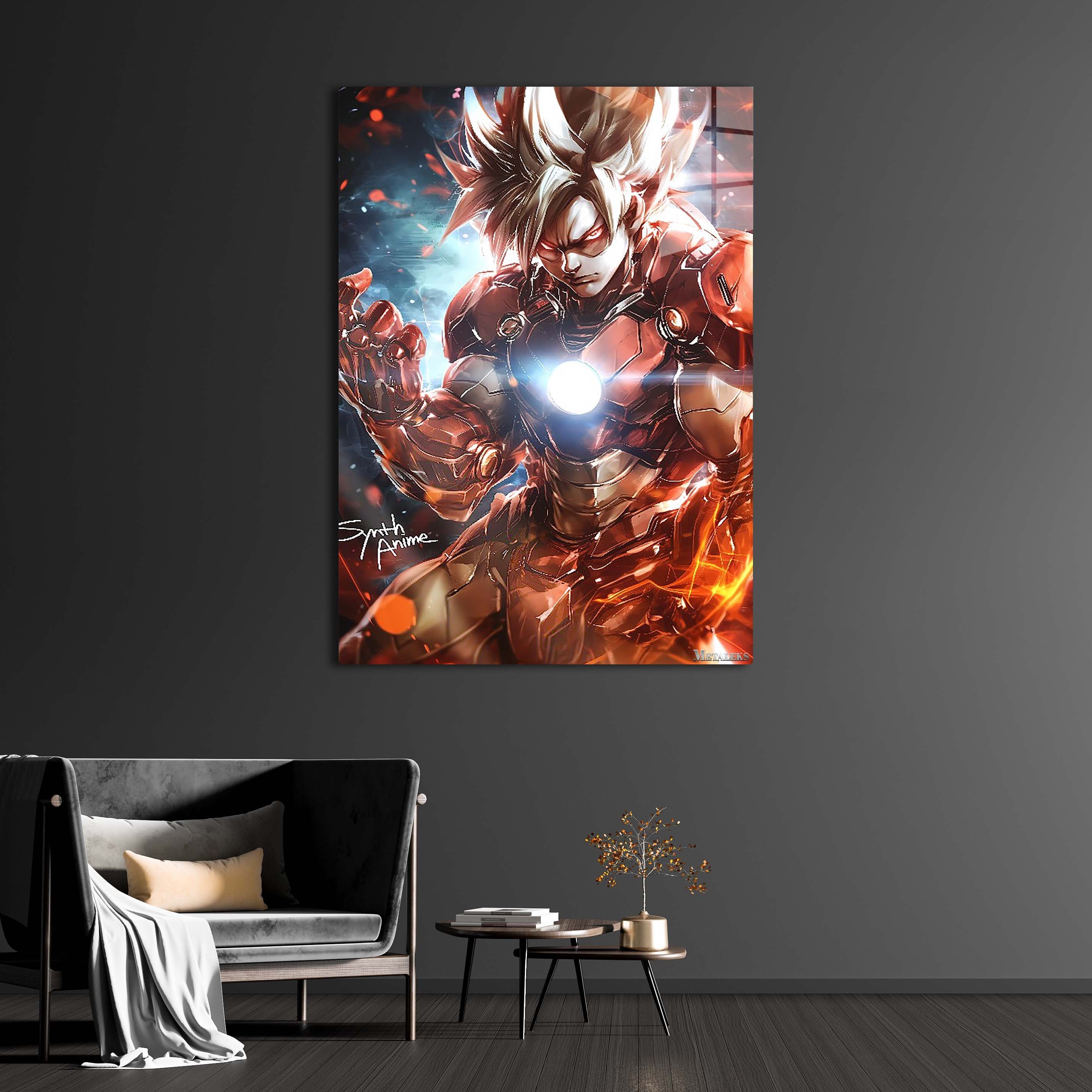 Goku x Iron Man Custom Artwork - By Synth Anime