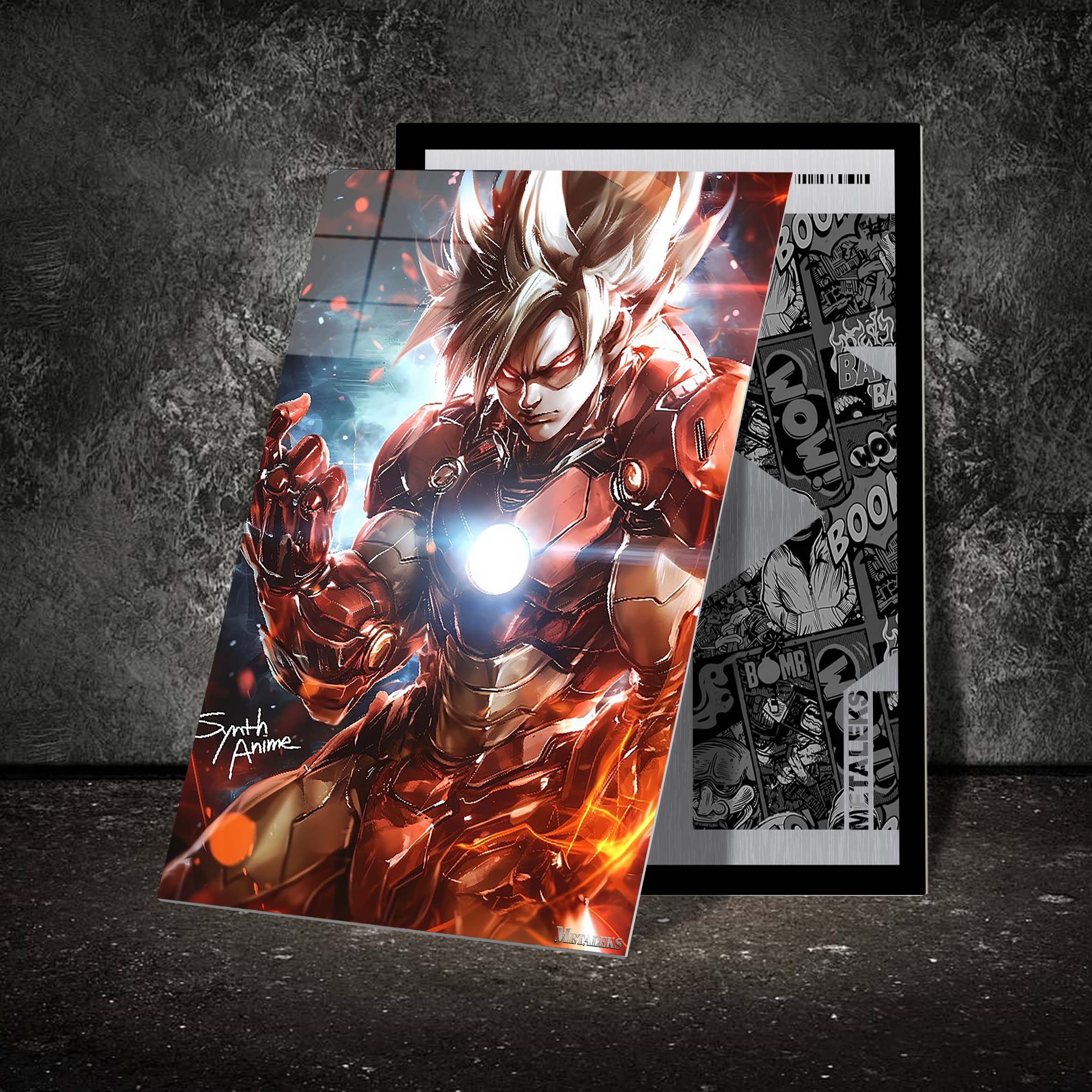 Goku x Iron Man Custom Artwork - By Synth Anime