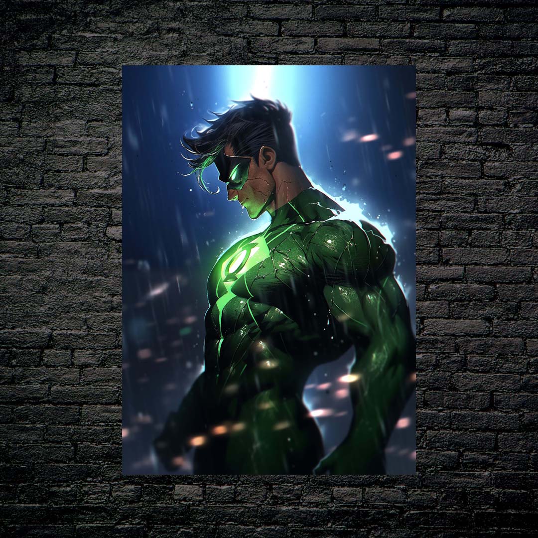 Green Lantern-Artwork by @Unartist_ai
