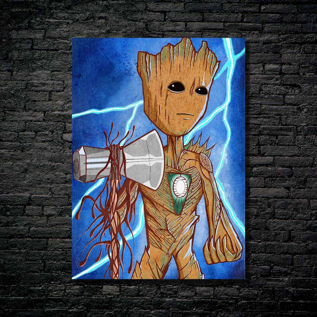 Groot With Storm Breaker-designed by @Cuti Art