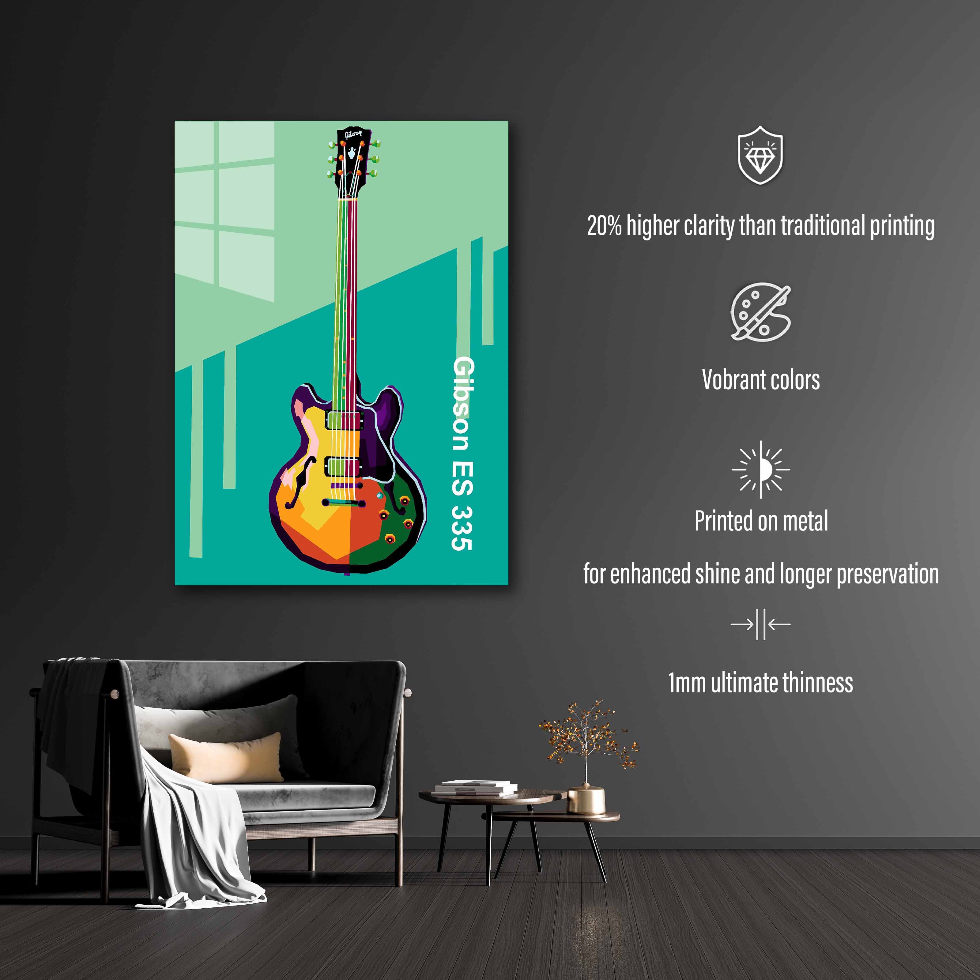 Guitar Gibson ES 335 special pop art-designed by @Amirudin kosong enam