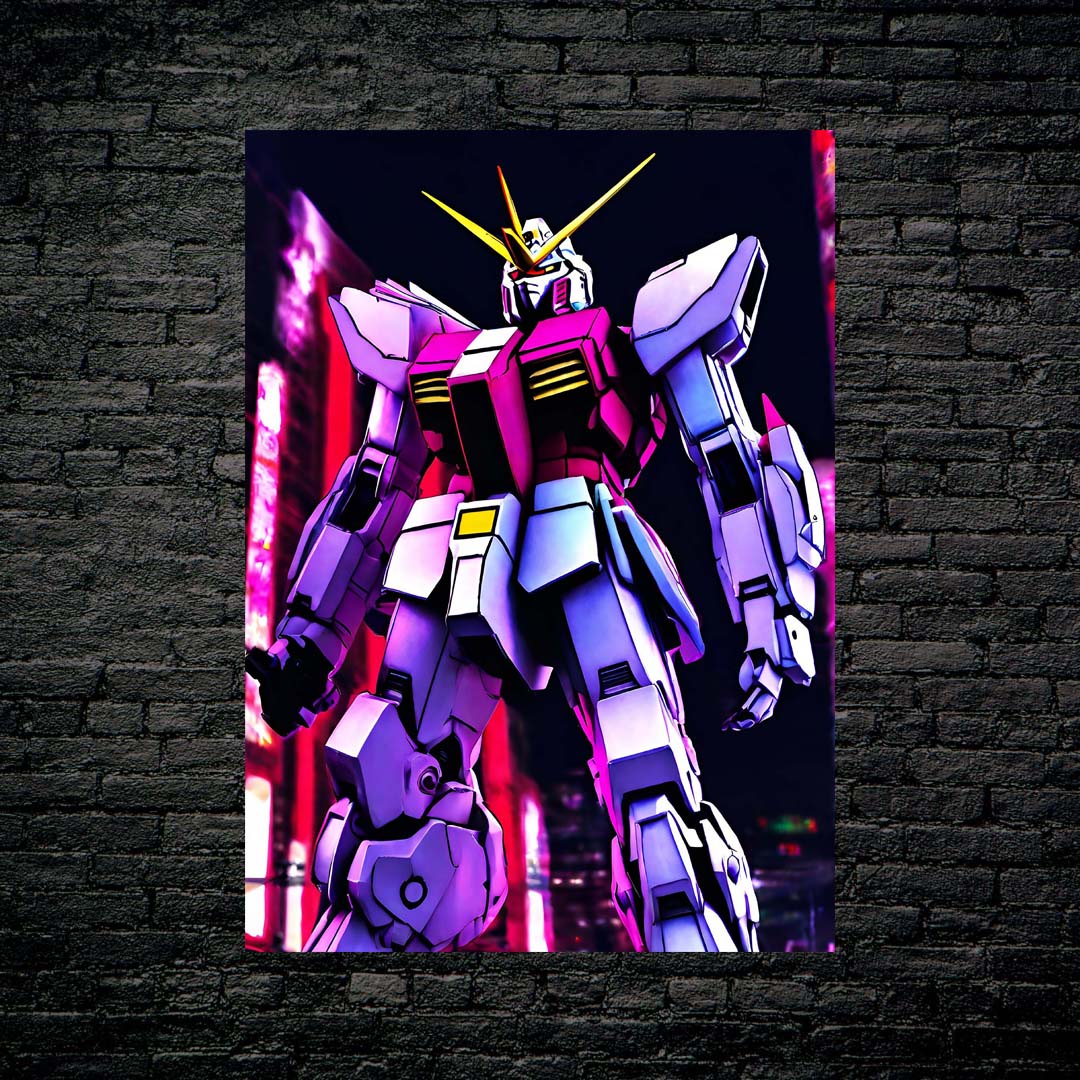 Gundam Unicorn Retrowave-designed by @DynCreative