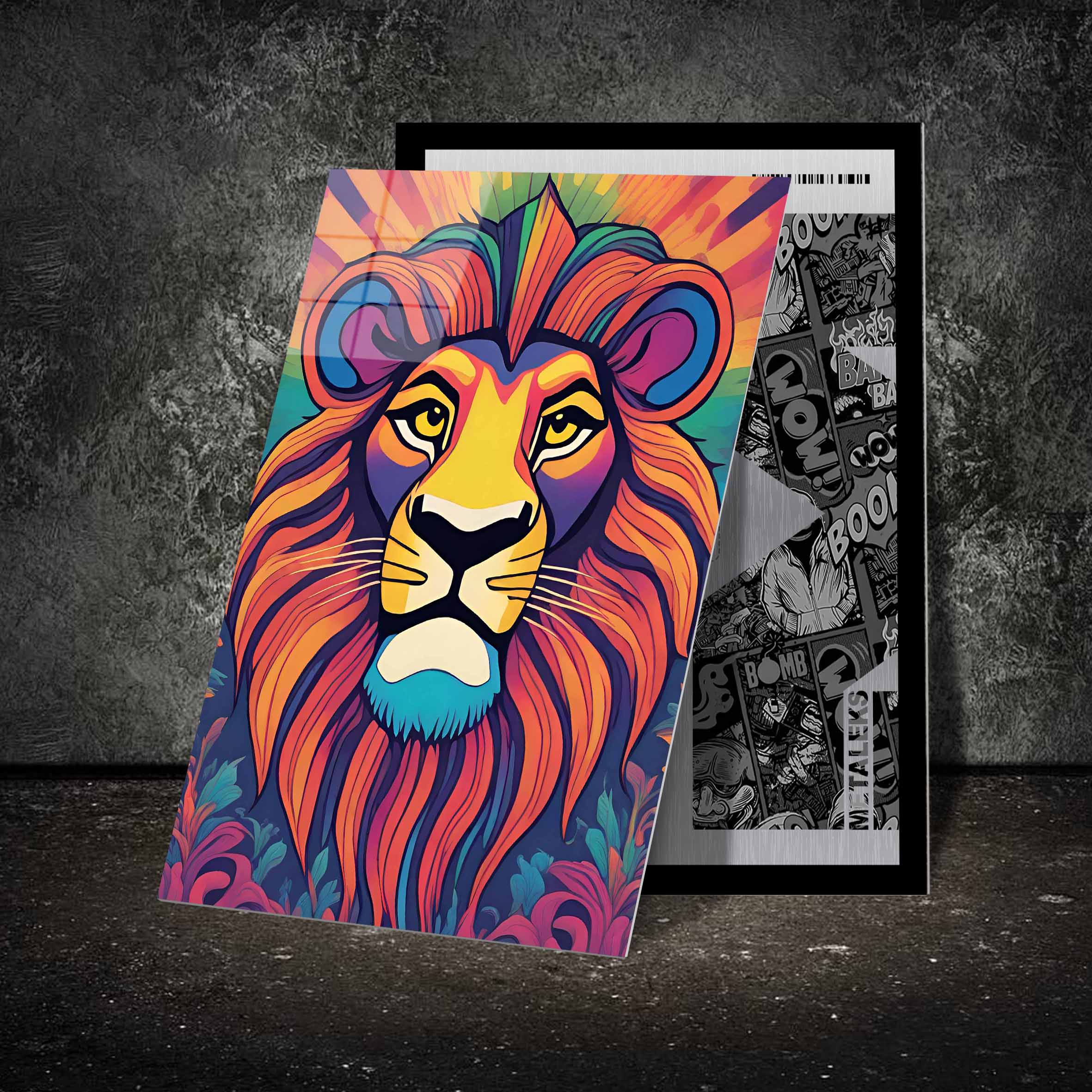 Head Lion Pop art-designed by @DynCreative