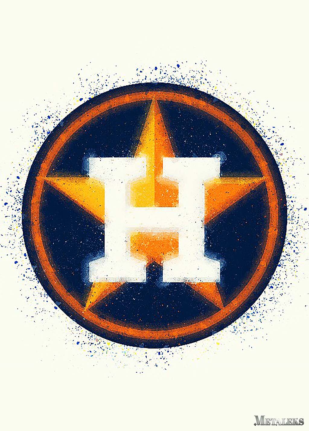 Houston Astros Watercolor