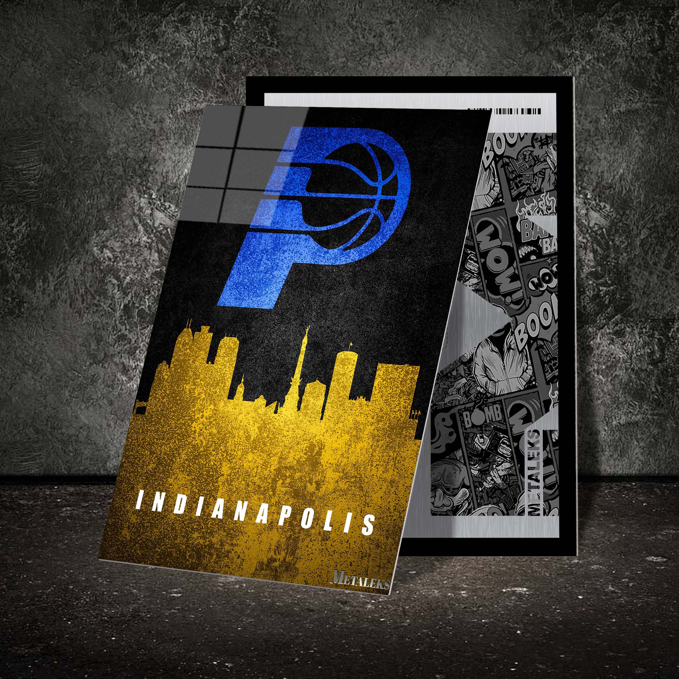 Indiana Pacers Indianapolis Indiana State Map-designed by @Hoang Van Thuan