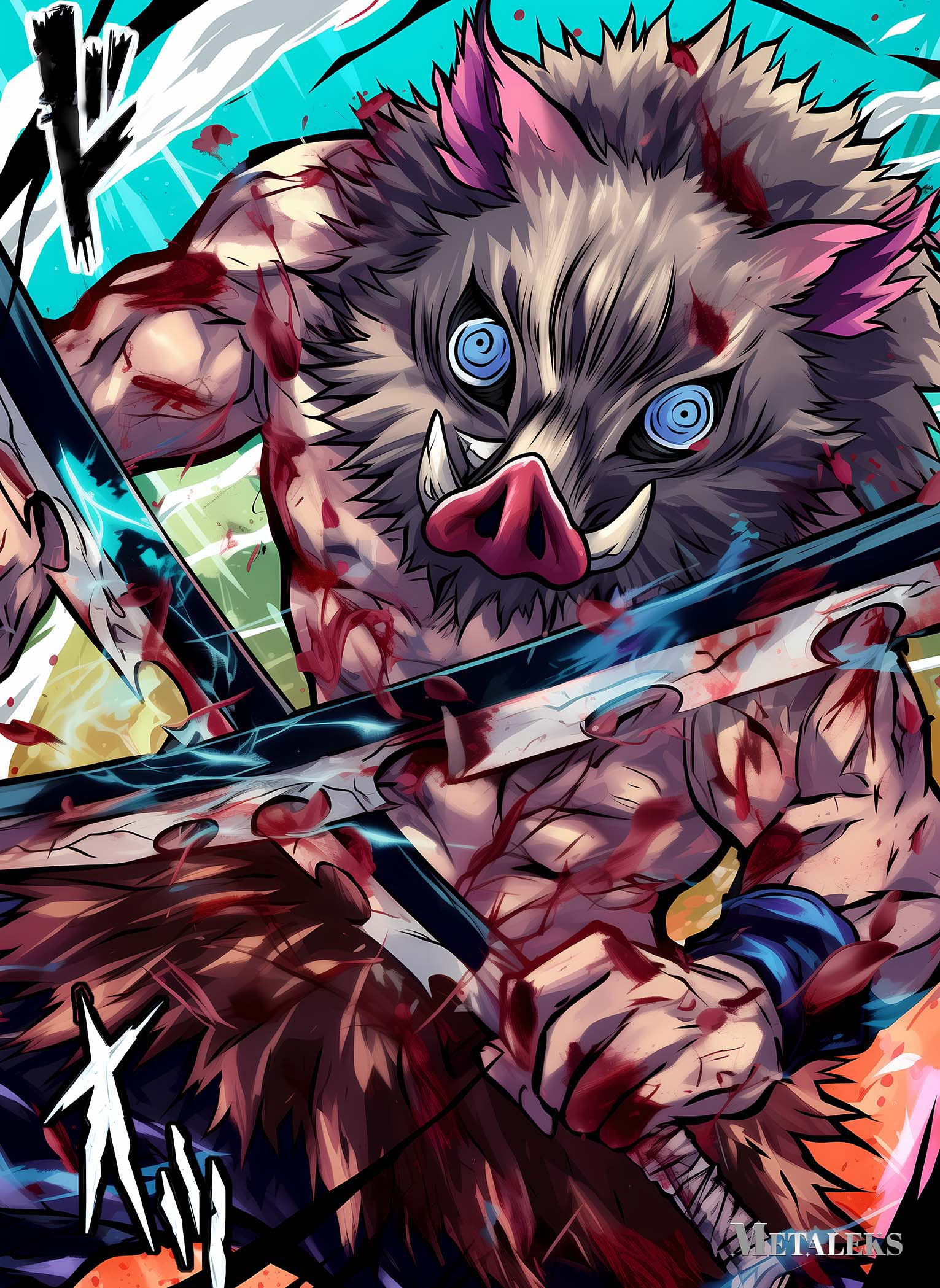 Inosuke Hashibira Roar of the Wild Berserker