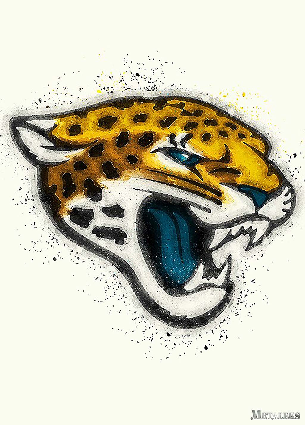 Jacksonville Jaguars Watercolor