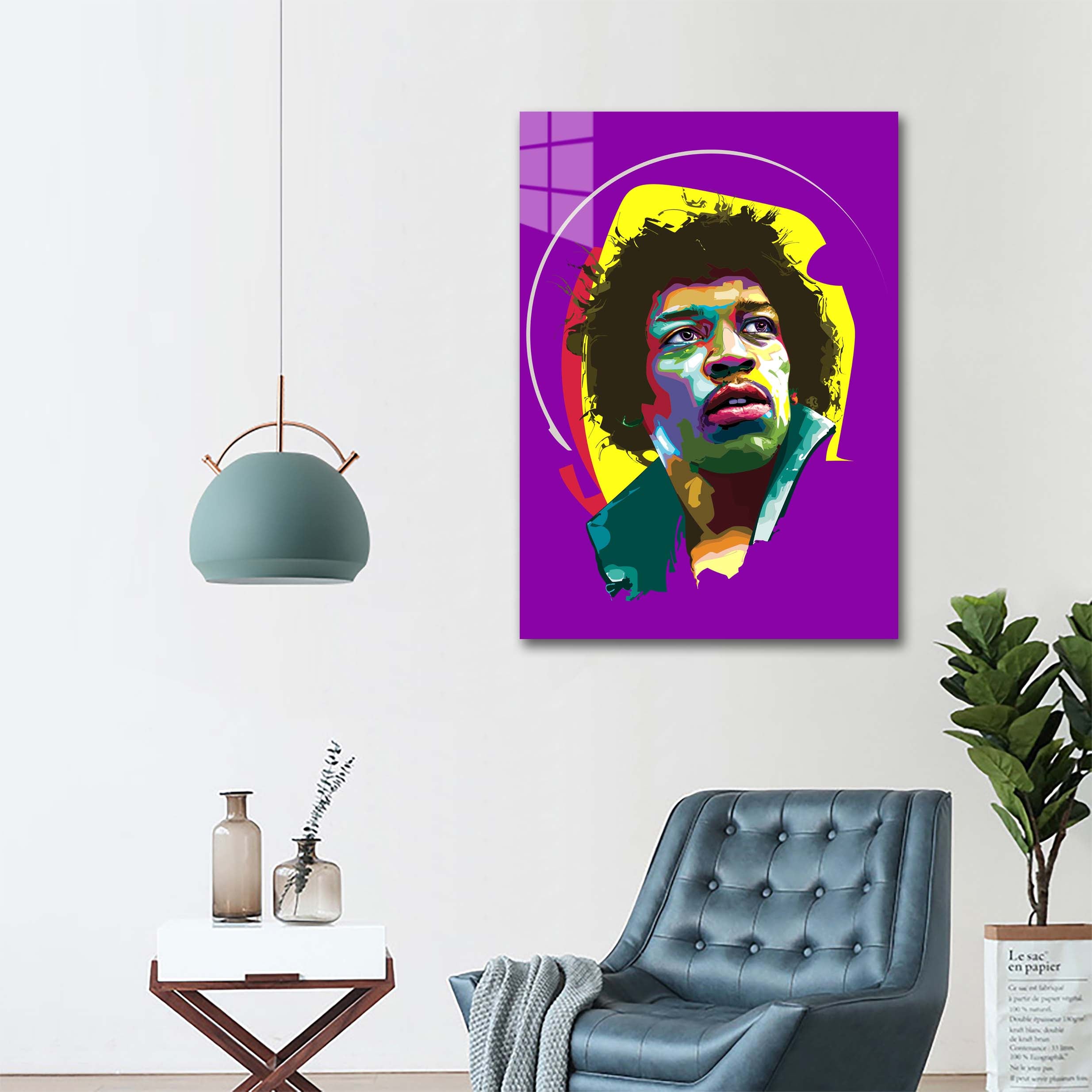 Jimi Hendrix Blues Man Pop Art-designed by @jajansawutii
