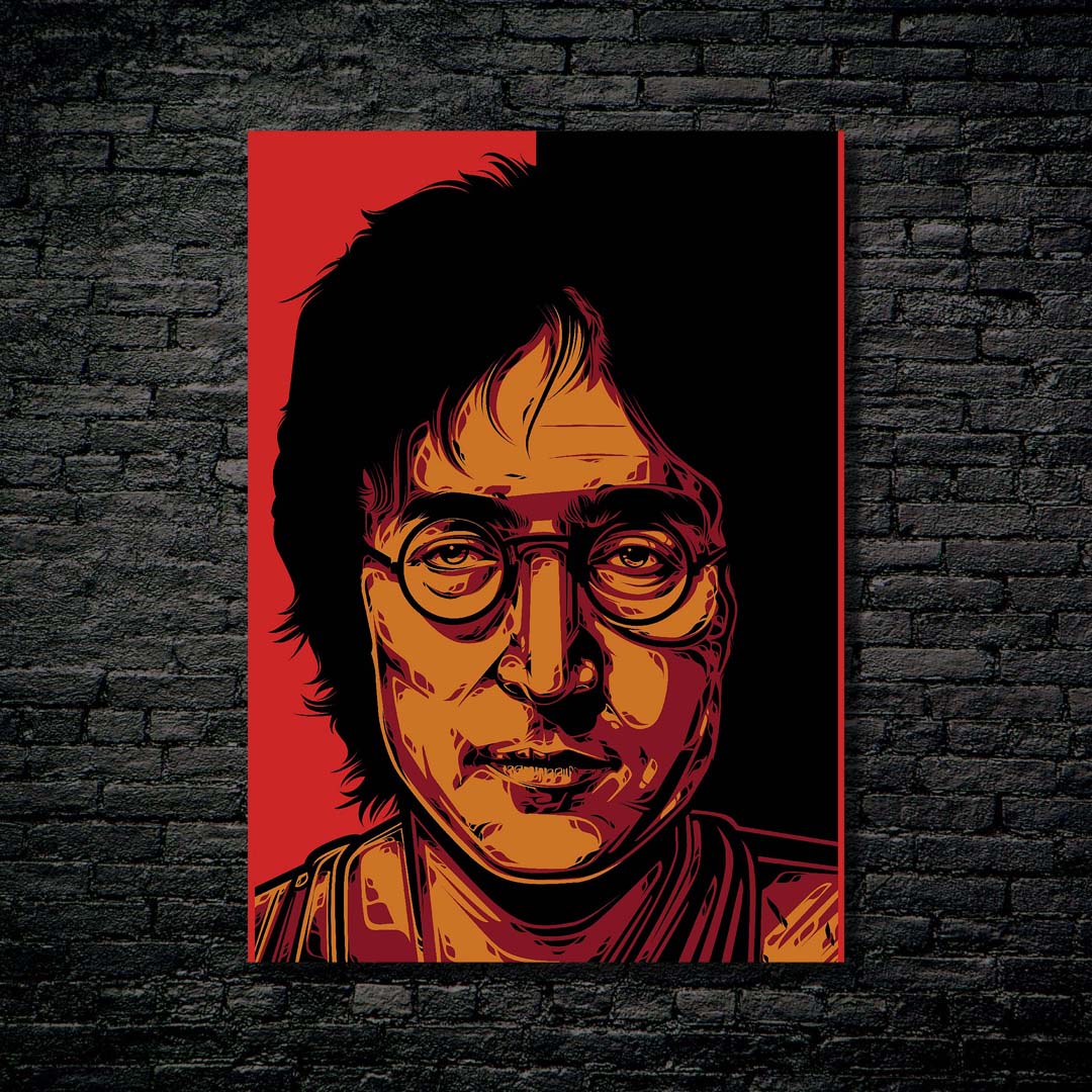 John Lennon Beatles Pop Art-designed by @Adrielvector