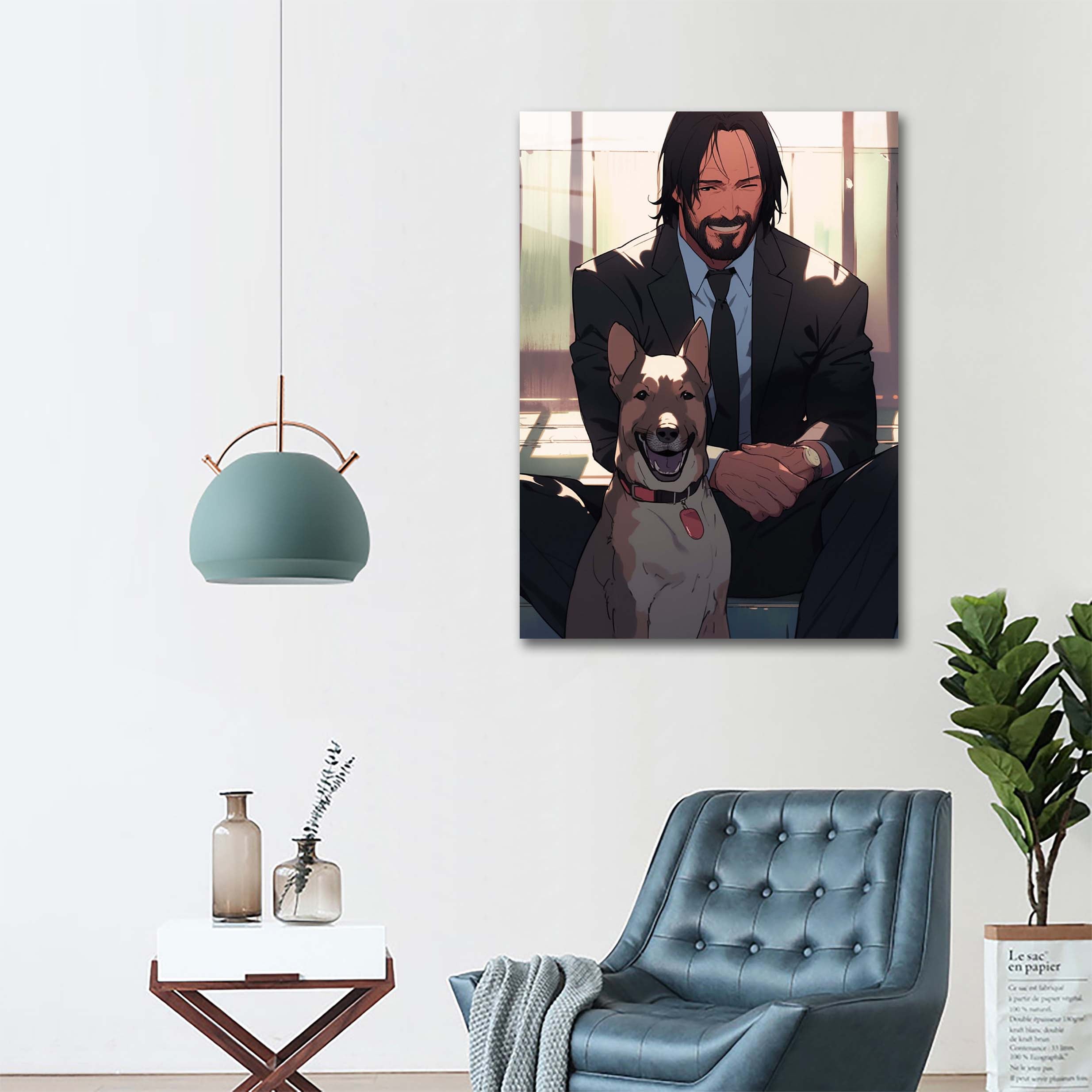 John Wick and dog (2)-designed by @theanimecrossover