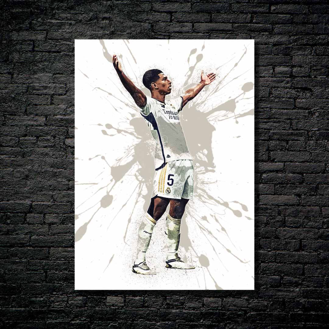 Jude Bellingham Real Madrid White poster-designed by @Hoang Van Thuan