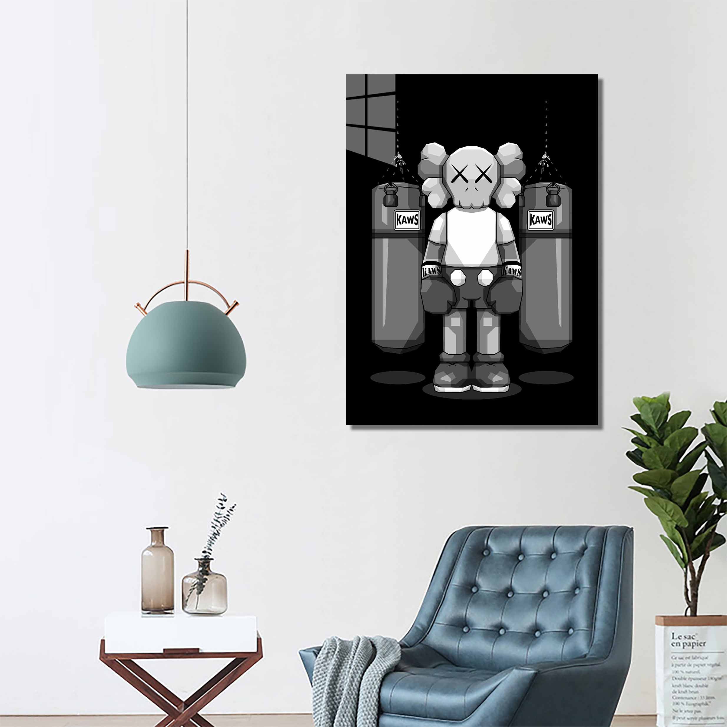 Kaws Boxing Grayscale-designed by @Doublede Design