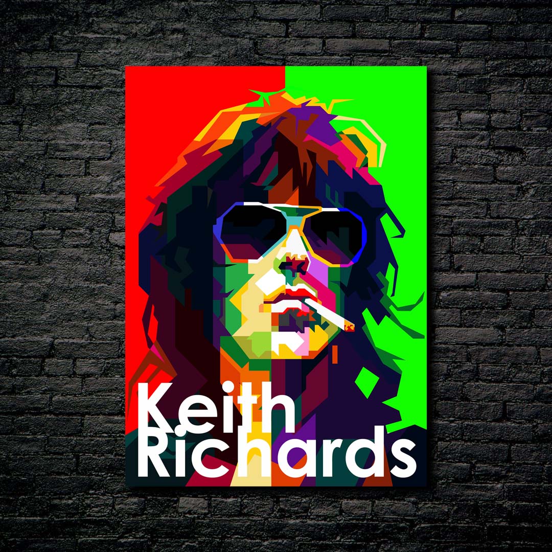 Keith Richards Pop Art WPAP-designed by @jajansawutii