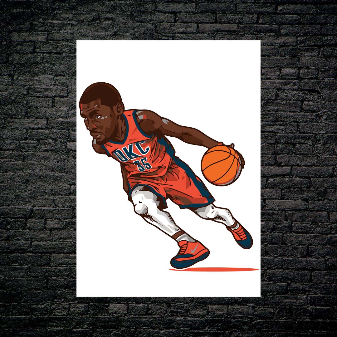 Kevin Durant OKC-designed by @My Kido Art