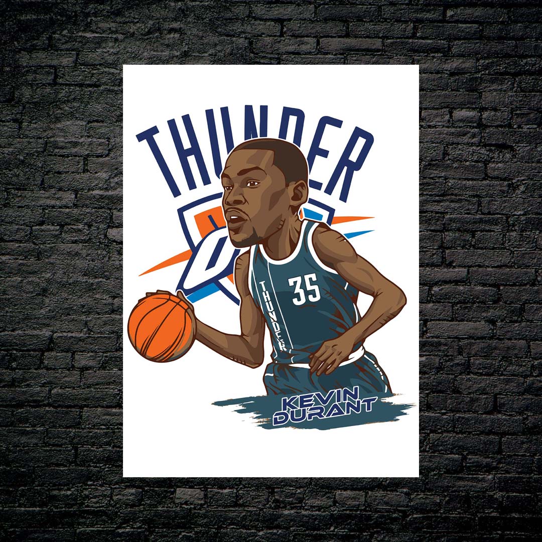 Kevin Durant Thunder-designed by @My Kido Art